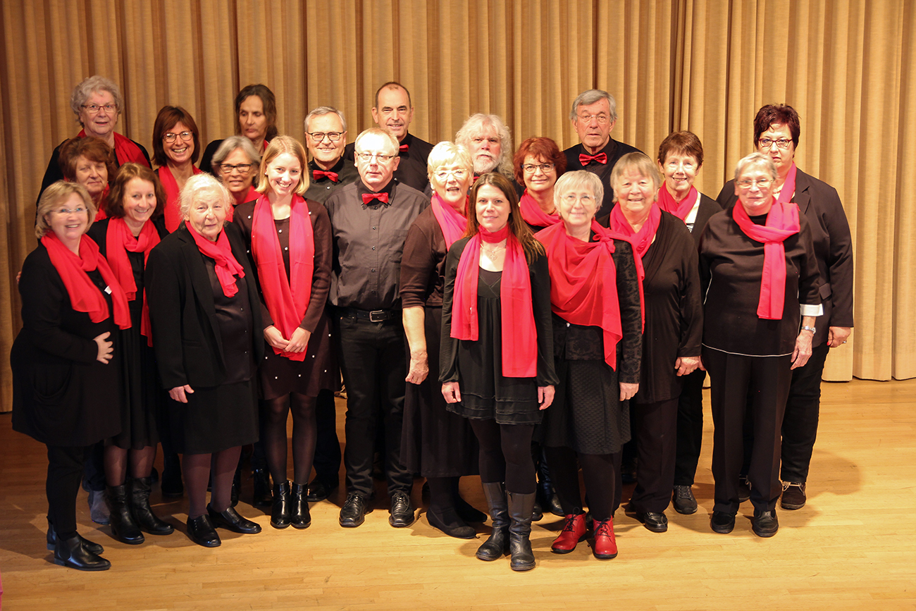Gruppenfoto vom Gesangverein Eintracht aus Wittlingen mit Gastsängern