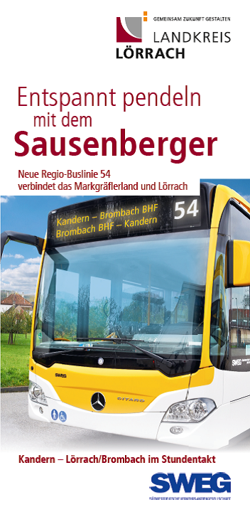 Foto vom Flyer Regio-Buslinie 54 Sausenberger
